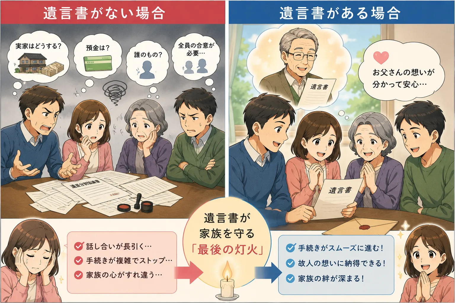 行政書士が伝える「遺言書がもたらす安心の差」